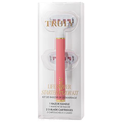 Truly Life Shaver Razor | Best Razor for Sensitive Skin | 5 Blades with Aloe & Shea Butter Infused Gel Bars | Pivoting Head & Flex-Grip Handle for Smooth, Irritation-Free Shave