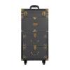 Purptarol Rolling Lockable Makeup Train Case, Large Capacity Cosmetic Trolley with Swivel Wheels Salon Barber Case Traveling Cart Trunk, with Hair Dryer Holder for Barber Stores view 1