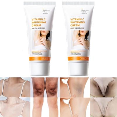 Vitamin C Cream for Body, Crema Reparadora Para Manchas Oscuras 60ml, Crema ntima para mujeres, Adecuado para varias reas como cara, axilas, cuello, zona privada (2pcs)