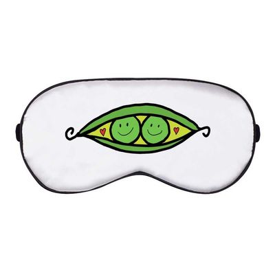 Azeeda 'Two Happy Peas in a Pod' Sleep/Travel Eye Mask (EY00025391)