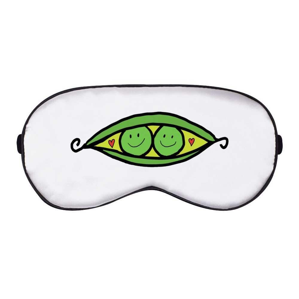 Azeeda 'Two Happy Peas in a Pod' Sleep/Travel Eye Mask (EY00025391)