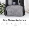 Shower Caddy Mesh Shower Bag Toiletry Bag Mesh Waterproof Cosmetic Bag Hanging Shower Organizer Basket for Bathroom Gym Travel Camping 22.5x14.5x25 cm Grey. view 4