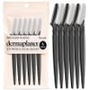 Kitsch Dermaplane Razor for Women Face  Face Razors for Women & Men, Eyebrow Trimmer & Face Shaver  Exfoliating Facial Razor & Skin Care Tool for Smoother Skin - Black, 6 pcs view 1