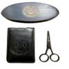 Beard Brush Scissors Wood Comb Travel Bag 5pc Facial Kits Premium Grooming Kit for Beards & Mustaches Men's Care Travel Gift Set view 4