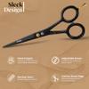 5 Professional Beard Mustache Scissors with 1 Beard Comb, 1 Mustache Comb and Travel Pouch - Perfect Beard Trimming Scissors for All Facial Hair Scissors - Grooming Scissors view 2
