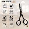 5 Professional Beard Mustache Scissors with 1 Beard Comb, 1 Mustache Comb and Travel Pouch - Perfect Beard Trimming Scissors for All Facial Hair Scissors - Grooming Scissors view 4
