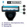 RevMont Z5 Refill Blades, Replacement Blades for the RevMont Z5 Tapstone Razor, 8ct | Z5 Refills, Razor Blade Refills, Shaving Blades for Men, 5-Blade Razor, 8 Refills view 2