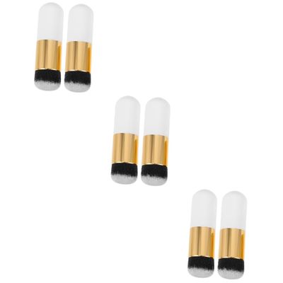NOLITOY 6pcs Blending Liquid Foundation Makeup Brush Synthetic Hair Soft Denser Easy to Use for Women Girls
