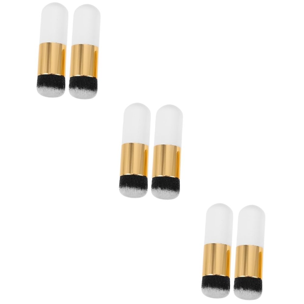 NOLITOY 6pcs Blending Liquid Foundation Makeup Brush Synthetic Hair Soft Denser Easy to Use for Women Girls