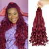 8 Packs French Braiding Hair - 18 Inch Loose Wave Spiral Crochet Hair for Black Women - Pre Stretched with Curly Ends, BUG# view 1