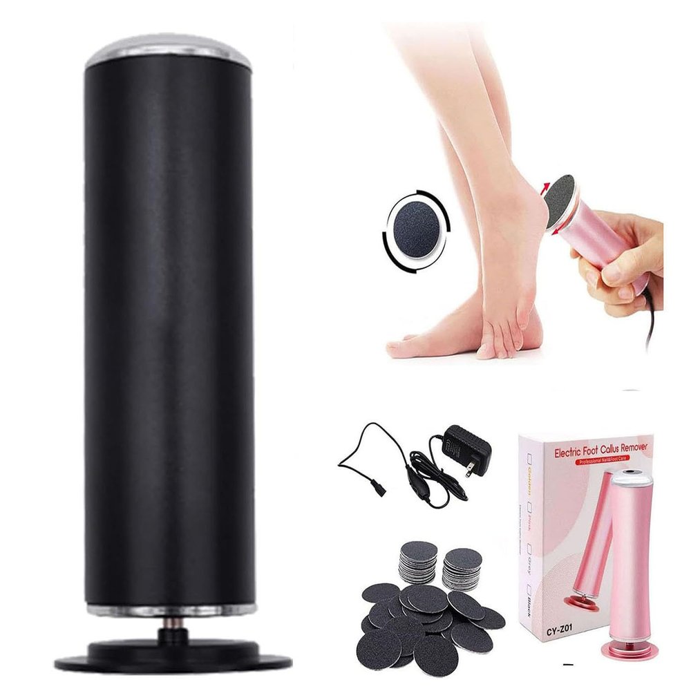 Electric Foot Callus Remover, Electric Foot File for Foot Callus Remover, Best Pedicure Tool, Foot Cleanser, Foot Scrubber for Dead Skin and Cracked Heels (Black)