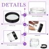 30 Pcs 2 oz Clear Glass Jars with Black Lids Leakproof Round Airtight Jars Empty Cosmetic Jars with Inner Liners Lid for Candle Making Storing Lotions Spice Powder Liquid Sample Makeup (Black,clear) view 3