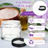 30 Pcs 2 oz Clear Glass Jars with Black Lids Leakproof Round Airtight Jars Empty Cosmetic Jars with Inner Liners Lid for Candle Making Storing Lotions Spice Powder Liquid Sample Makeup (Black,clear) view 4
