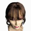 14inch Body Wave Human Hair Bangs Wavy Human Hair Toppers Clip In Hair Fringe Hairpieces Natural Brazilian Remy Hair Extensions (Dark Brown) view 3