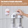 Wall-Mounted Back Bath Brush, Electric Back Rubbing Machine, 2 Speed Adjustment Back Cleaning Machine, 8.5cm-16cm Height Adjustable, for Take a Shower Yourself (White) view 3