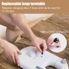 Wall-Mounted Back Bath Brush, Electric Back Rubbing Machine, 2 Speed Adjustment Back Cleaning Machine, 8.5cm-16cm Height Adjustable, for Take a Shower Yourself (White) view 4