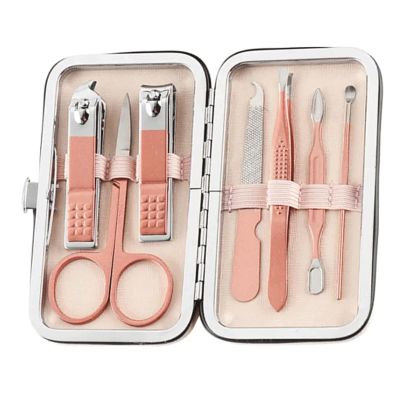 YHQCT 7/10/12 Pcs Nail Tools Pedicure Scissor Nail Clipper Manicure Set Stainless Nail Cutter Personal Care Kit