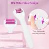 YaFex Derma Roller for Face and Body - 6 in 1 Titanium Microneedling Roller Kit Micro Needle Roller, 300 and 720 Needles 0.25mm,1200 Needles 0.3mm with 5 Replaceable Heads view 3