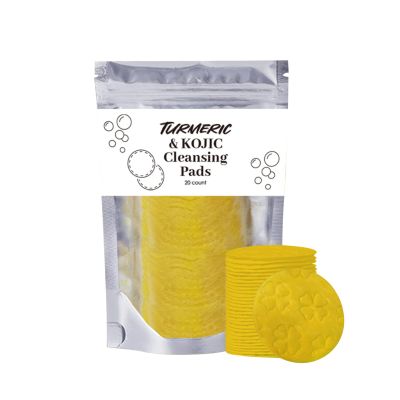 Turmeric Cleansing Pads for Face, Turmeric Exfoliating Face Scrub Pads with Vitamin C, Turmeric Face Scrub Pads Helps Balance Skin Oil And Water, Turmeric Pads Suitable for All Skin Types (40)
