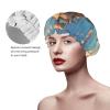 Octopus Ship Printed Waterproof Shower Cap for Women,Reusable Double layer Shower Caps with PEVA Lining view 4
