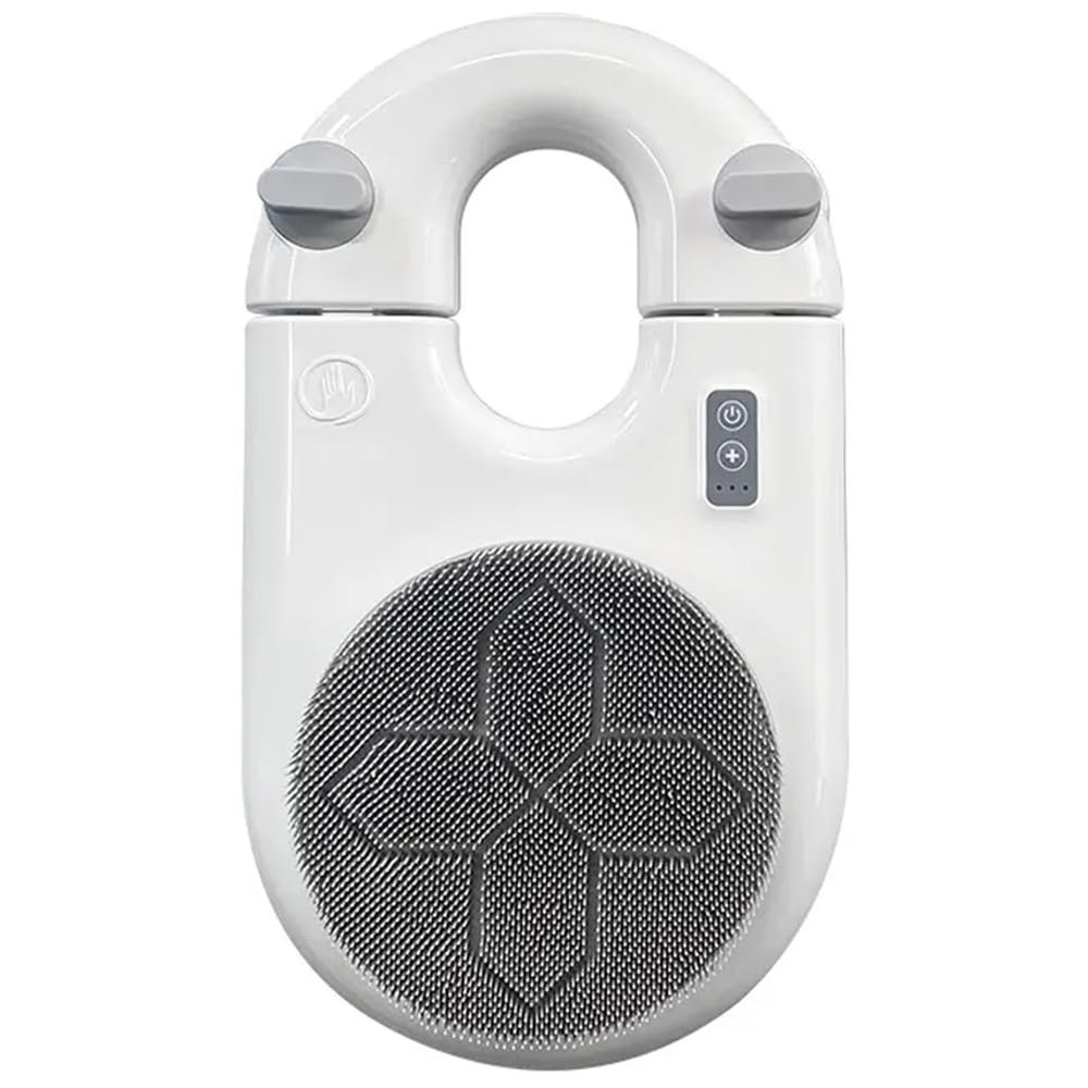 Electric Back Bath Brush, Wall-Mounted, 2 Height Adjustable Levels, Electric Back Wash Pad