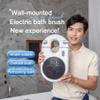Electric Back Bath Brush, Wall-Mounted, 2 Height Adjustable Levels, Electric Back Wash Pad view 2