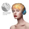 sunset flower field Printed Waterproof Shower Cap for Women,Reusable Double layer Shower Caps with PEVA Lining view 4