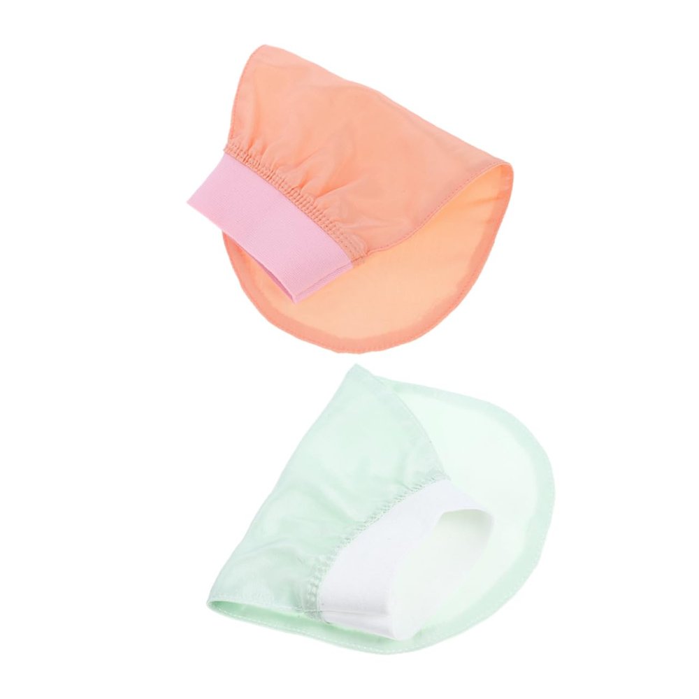 FOMIYES 1pair Exfoliating Gloves for Shower Soft Silk Bath Mitts for Gentle Skin Scrubbing for Body Cleaning and Spa Use Green and Pink Colors