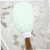 FOMIYES 1pair Exfoliating Gloves for Shower Soft Silk Bath Mitts for Gentle Skin Scrubbing for Body Cleaning and Spa Use Green and Pink Colors view 2