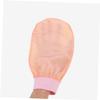 FOMIYES 1pair Exfoliating Gloves for Shower Soft Silk Bath Mitts for Gentle Skin Scrubbing for Body Cleaning and Spa Use Green and Pink Colors view 4
