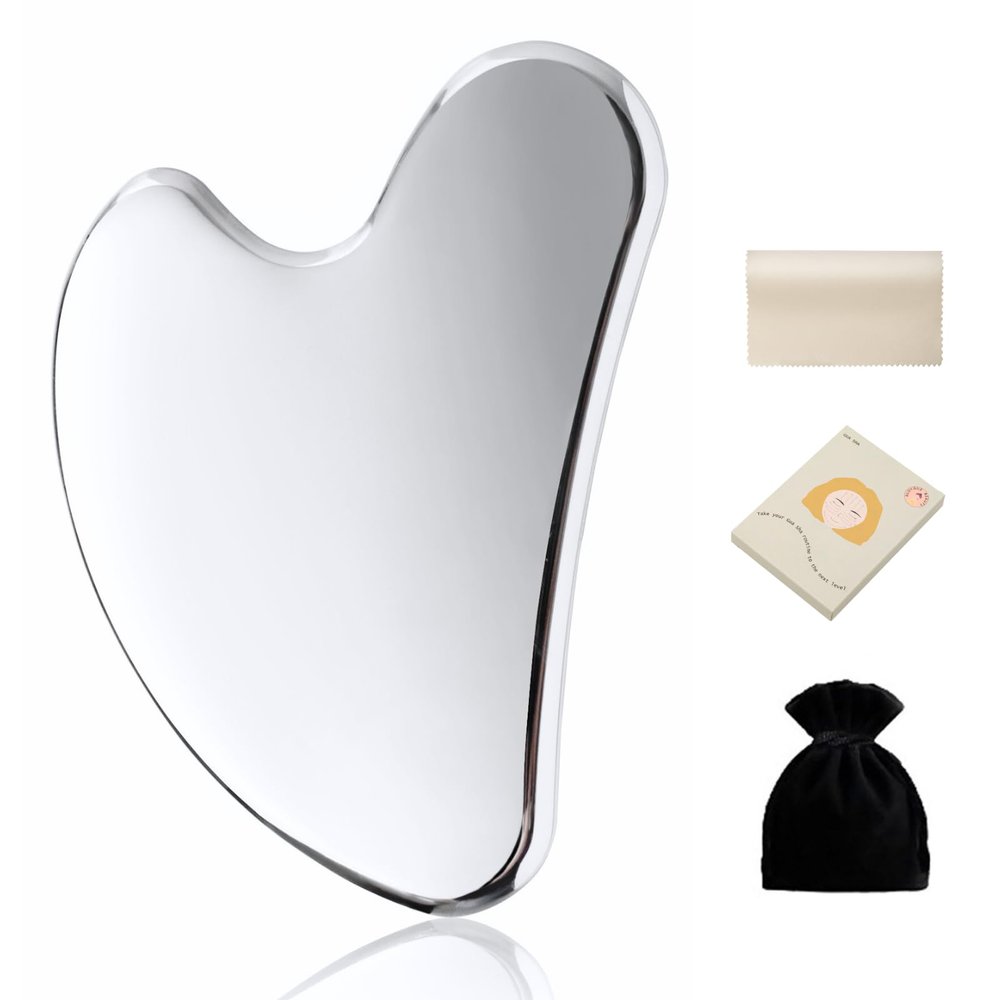 ALOYGUZ Stainless Steel Gua Sha Facial Tools Mothers Day Gifts for Mom Metal Lymphatic Drainage Massager Body Guasha Gifts for Women