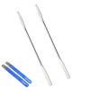 Cosmetic Mixing Makeup Spatula Nail Art Palette Stick Stirring Stainless Steel Rod Mixer Artist Tool for Salon Color Cream Mixing for Professional and Personal Use (Silver, 2 Pcs) view 1