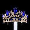 Europe and The United States Retro Crown Rhinestone Wedding Queen Gold Big Crown Wedding Tiara, Banquet, Wedding, Party Performance,Best Choice(Red) view 4