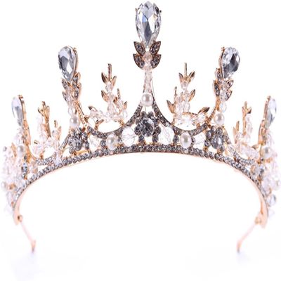 STBTOO Crystal Princess Crown Rhinestone Bridal Tiara Birthday Queen Crown, Rhinestone Crystal Beads Bridal Tiara Crown for Proms, Parties,Most Ideal Choice