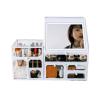Makeup Storage Box 3 in 1 Stackable Cosmetic Makeup Organizer Box with Mirror and Drawers, Make Up & Jewelry Storage Display Case , Spacious Design Great Holder for Dresser, Bathroom, Vanity & Counter view 1