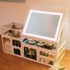 Makeup Storage Box 3 in 1 Stackable Cosmetic Makeup Organizer Box with Mirror and Drawers, Make Up & Jewelry Storage Display Case , Spacious Design Great Holder for Dresser, Bathroom, Vanity & Counter view 3