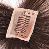 YAIRYANGTZE Clip in Hair Piece Straight Thin Hair Topper 3D Mini Bangs for Women (Off Black) view 4