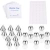 BOGEEL Stainless Steel Fake Piercing Stud Set Fake Nose Stud Eyebrow Lip Piercing Piercied Earring Stud with Sticker Wipes Kit view 1