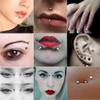 BOGEEL Stainless Steel Fake Piercing Stud Set Fake Nose Stud Eyebrow Lip Piercing Piercied Earring Stud with Sticker Wipes Kit view 2