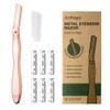 Eyebrow Razor, Dermaplaning Tool for Face, Face Razors for Women, Dermaplane Razor, Hair Removal and Exfoliation, Facial Razor, Face Shaver for Women&Men, 6 Blade Refills with Blade Cover (Rose Gold) view 1