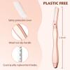 Eyebrow Razor, Dermaplaning Tool for Face, Face Razors for Women, Dermaplane Razor, Hair Removal and Exfoliation, Facial Razor, Face Shaver for Women&Men, 6 Blade Refills with Blade Cover (Rose Gold) view 2