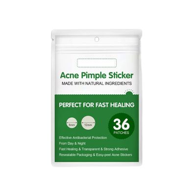 Acne Patches Invisible Makeup Absorbent Acne Patch Spot Pimple Absorbing Hydrocolloid Stickers Acne Cover Face Care Patch 36PCS.