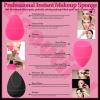 14 Pcs Makeup Sponges,Beauty Sponges Blender with 4 Pcs Powder Puff and 4 Pcs Mini Make up Sponges Valentine's Day Gift,Mother's Day Gift for Women Liquid,Foundation,Powder,Concealer(Black,Hot pink) view 4