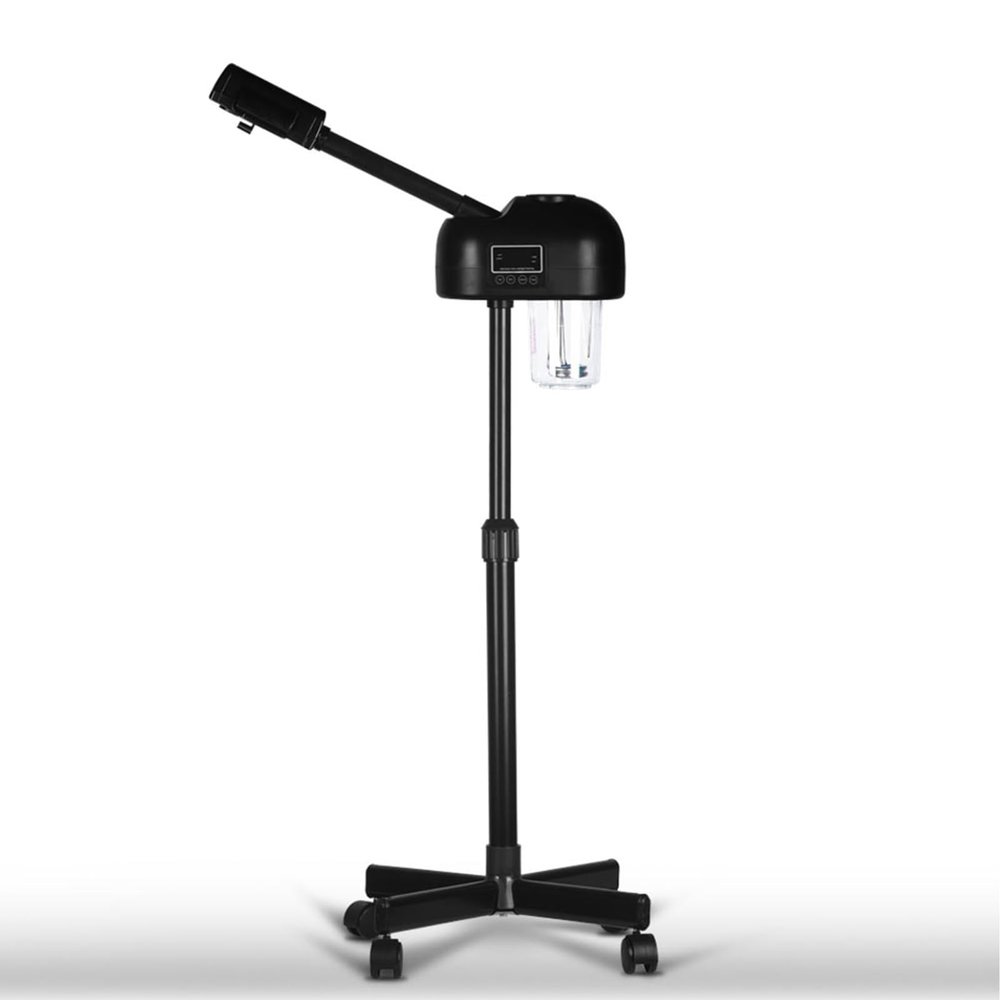 HeavenBird Stand Professional Ozone Facial Steamer with Digital Display, Adjustable Height & Rolling Base, Timer Function, 360 Rotatable Nozzle, Hot Mist Function, Use for Home, Salon SPA (Black)