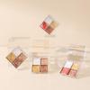 4 color highlighter eyeshadow to lighten the affordable matte pearl everyday everything (1# 4 color highlighter blush) view 3