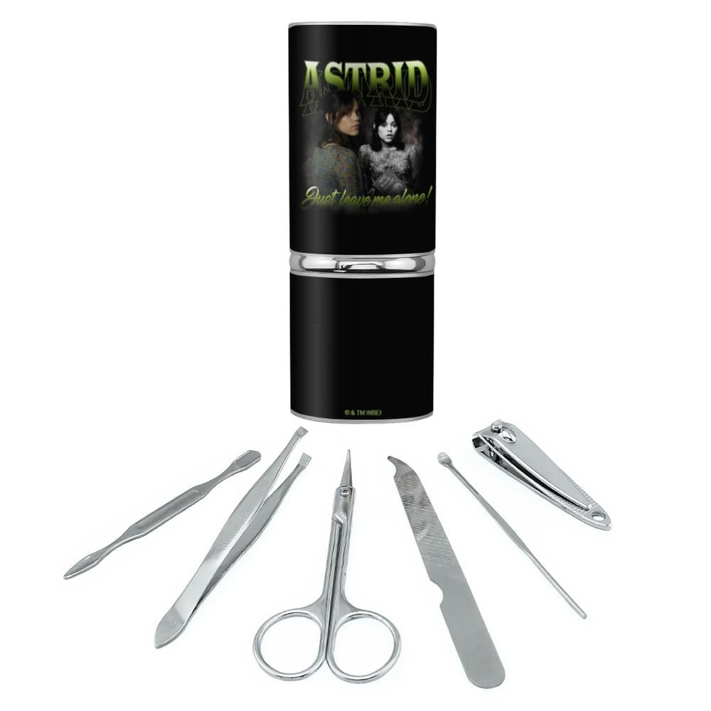 GRAPHICS & MORE Beetlejuice Astrid Homage Stainless Steel Manicure Pedicure Grooming Beauty Care Travel Kit