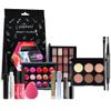All In One Makeup kit with Eyeshadow Palette,lip gloss palette,Mascara,eyebrow pencil,powder puff,colorful eye pigment,makeup set for women or travel view 1
