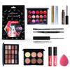 All In One Makeup kit with Eyeshadow Palette,lip gloss palette,Mascara,eyebrow pencil,powder puff,colorful eye pigment,makeup set for women or travel view 3