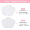 uxcell 120 Count Compressed Facial Sponges Flower Face Cleansing Sponges Pads for Daily Skincare Routines at Home, Kitchen, Travel, White view 2
