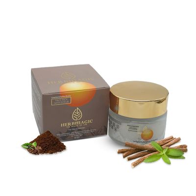 HERBMAGIC Coffee Face Pack with Scrub, 100ml  Ayurvedic Cleansing & Exfoliating Formula for Men & Women | Helps Remove Impurities Dead Skin | Refreshing Natural Face Care